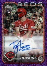 2024 Topps Chrome Rookie Autographs Purple Speckle Refractors  TJ Hopkins /299
