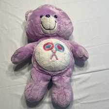 VTG  Care Bear 2005 Share Bear plush purple bear stuffed animal jumbo 23”