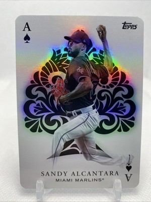 2023 Topps Series 1 Sandy Alcantara #AA-17 All Aces Purple Back Florida Marlins