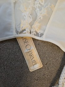 Brand New Lise Charmel Wedding Underwired Corset & Surpenders Ivory Size Uk 36B 