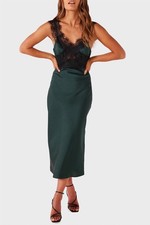 Minkpink Erin Lace Trim Midi Dress Size XS