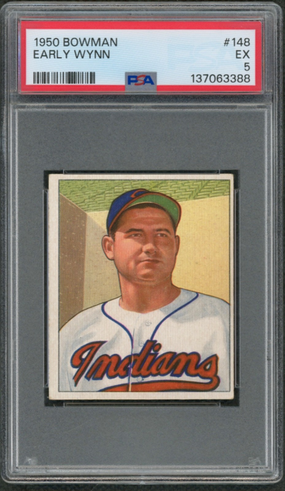 1950 Bowman #148 Early Wynn ^^ Cleveland Indians HOF   PSA 5
