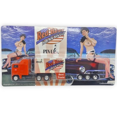 Red Beer Pin Up Girls Peterbilt COE Erotik Truck LKW 1 87 H0 ZM A3 Auflieger Rot