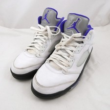 Nike Air Jordan 5 Trainers Mens DD0587-141 White Dark Concord Black UK Size 9