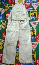 Vintage 1950s Hercules White Duck Overalls With Work Apron Very Rare Item