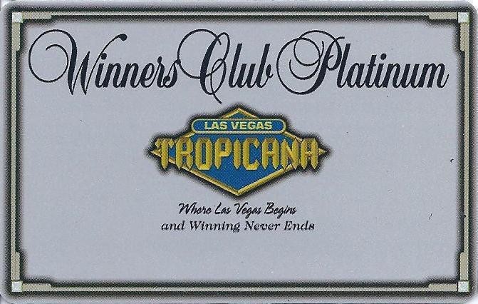 Tropicana Casino - Las Vegas, NV - 17a Issue Silver Platinum Slot Card (BLANK)
