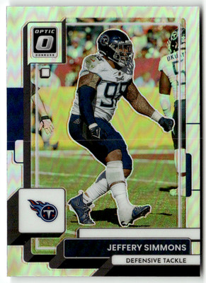 2022 Panini Donruss Optic NFL Football No. 194 Jeffery Simmons Silver Prizm