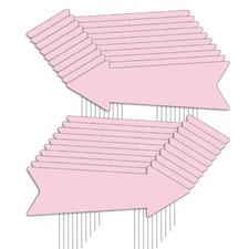 Pink Arrow Signs with Stakes 16 x 5 Inches,This Way Directional Arrow Yard Signs