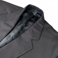 Stafford Men's 100 Wool Performance 2-Button Blazer Jacket Navy Stripe   44L