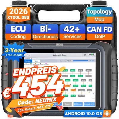 XTOOL D8S Bidirektionales Diagnosegerät   ECU-Codierung, Schlüsselprogrammierung