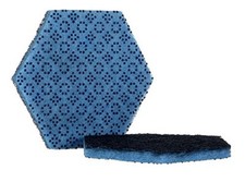 3M Hexagon Scotch-Brite Scouring Pad, Blue 15/Case