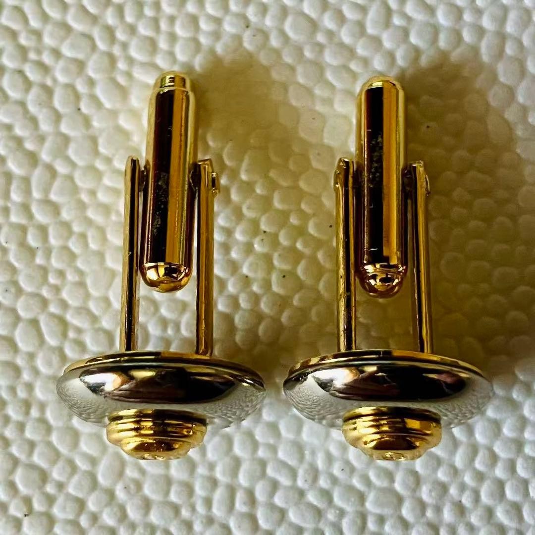 Gucci Old Interlocking Cufflinks Gold Silver GG L… - image 4