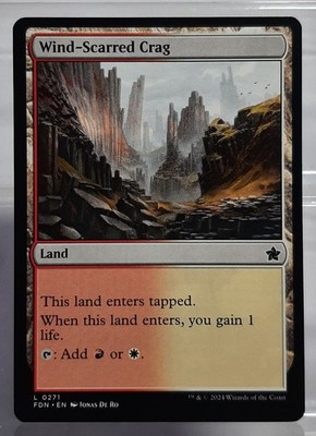 2x Wind-Scarred Crag - Common/Land - Magic: The Gathering: Foundation - EN/NM