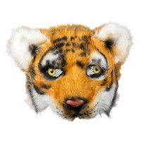 Halbmaske Tiger PlüSch Maske Kunstfell Tier KostüM Verkleidung Karneval Fasching