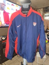 VTG NIKE SOCCER USA WINDBREAKER FULL ZIP JACKET MENS Sz XL WORLDCUP OLYMPIC