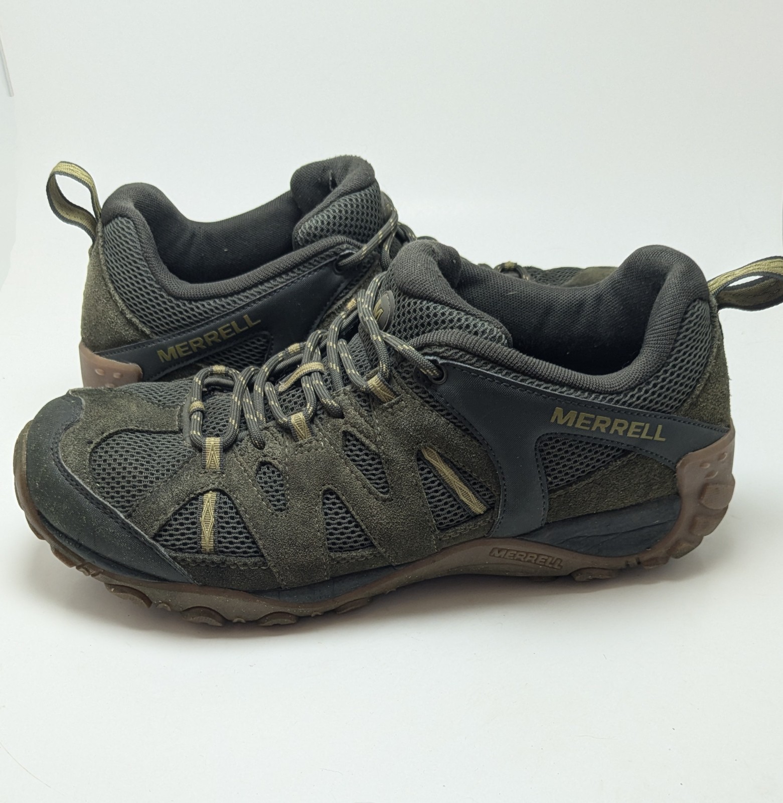 Scarpe da trekking uomo Merrell Deverta 2 verde oliva muschio scamosciato J034697 taglia 10 5