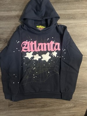 Sp5der  Navy Atlanta  Hoodie Size M