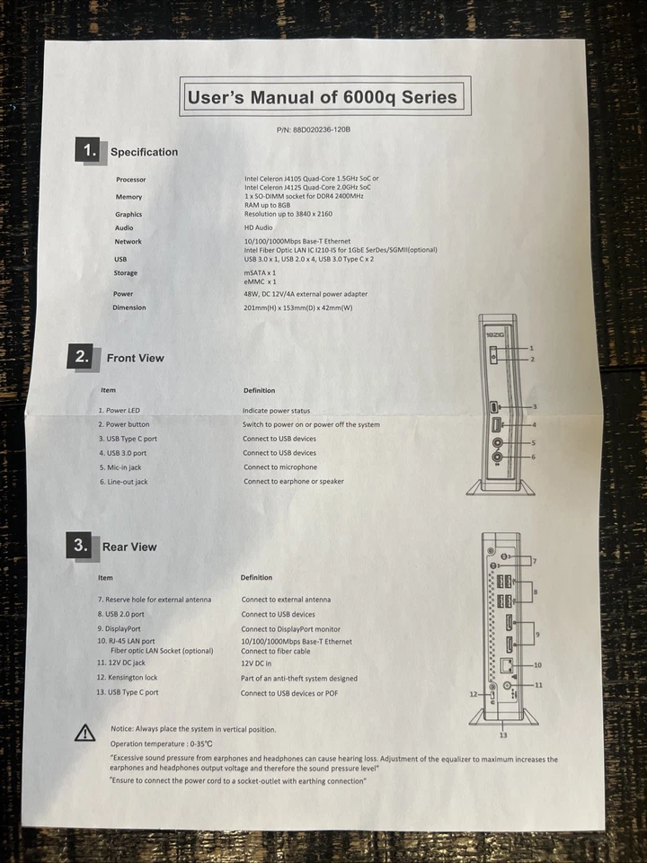10zig 6000q series Thin & Zero Clients Celeron J4125 2.0GHz Up To 8GB - Image 4 of 4
