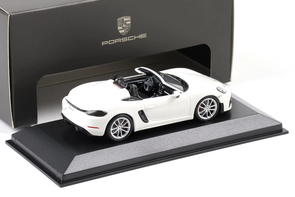 1:43 Minichamps Porsche 718 Boxster Spyder 2019 Carrera Bianco Wap Rivenditore - Immagine 2 di 4