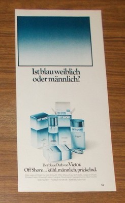 Seltene Werbung vintage Victor OFF SHORE Eau de Toilette SeifeAfter Shave  1977