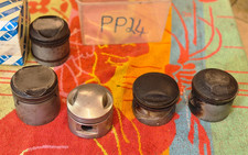 Joblot Of 5 Bsa Used Pistons -see Pics For Markings Very Used Pp24 Joblot Of 5 Bsa Used Pistons -see Pics For Markings Very Used Pp24