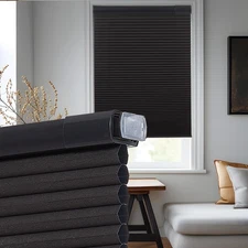 Upgrade No Drill No Tools Cellular Shades for Indoor Windows 38mm Honeycomb B...