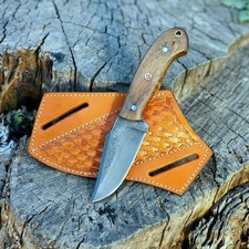 Wolf Cut Handmade 1095 Steel Hunting knife Fixed Blade knife, Rose Wood Handl...