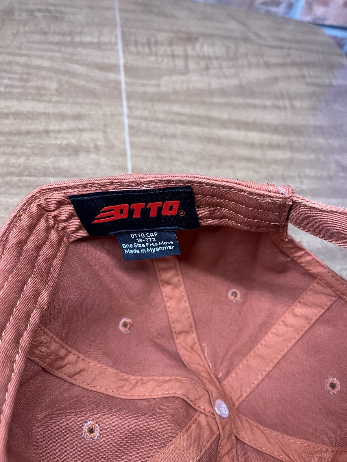 Plain Blank Solid Burnt Orange Otto Strapback Dad… - image 6