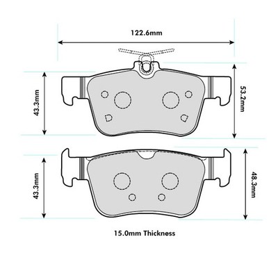 Ferodo DS2500 Rear Brake Pads Fits Honda Civic Inc Type R (FK) - (FCP5086H)