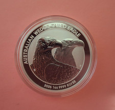 2026 Wedge-Tailed Eagle - Perth Mint 1oz Brilliant Uncirculated 9999 Silver Coin 110.83 per troy oz