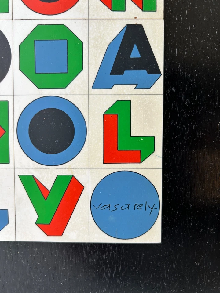 Siebdruck von Victor Vasarely Komposition für Rosenthal 1976 Limited 1000 Stück - Bild 4 von 4