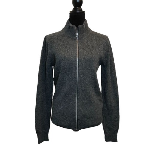 Sandro Paris Italian Yarn Alpaca/Wool Blend Zip Sweater Jacket - Sz S