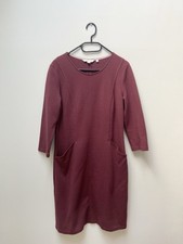 Boden Burgundy Dress 12 Regular Ribbed