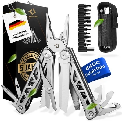 TREKLINE Premium Multitool Werkzeug [rostfreier Edelstahl] Survival Multifunktionsmesser