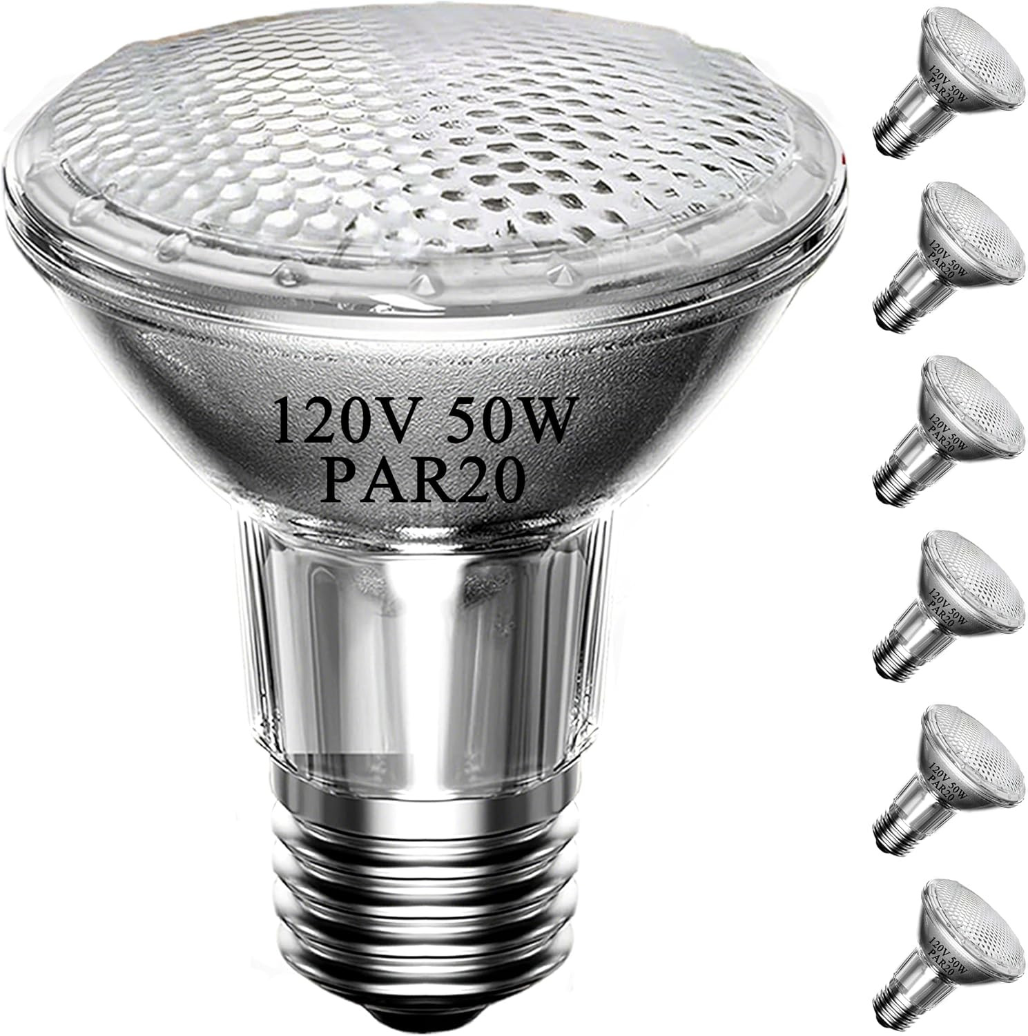 PAR20 Flood 39W 120V 480 Lumens Flood Light Bulbs, 6 Pcs PAR20 Range Hood Light 
