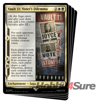 Vault 11: Voter's Dilemma X4 M/NM Magic MTG Universes Beyond: Fallout