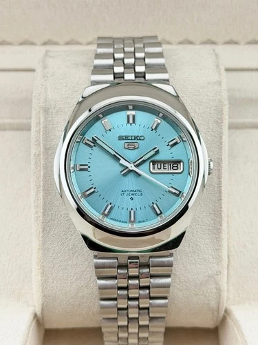 Seiko 5 Automatic Watch Blue Dial Men's Wristwatch 6309 Japan Movement Vintage