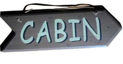 Cabin Wooden directional Arrow Wooden Laminate Sign 