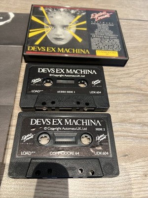 RARE Commodore 64 / 128 COMPUTER Tape GAME - Deus Ex Machina