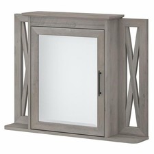 Key West Bathroom Medicine Cabinet with Mirror in Driftwood Gray