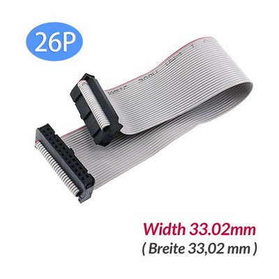 IDC 6-64 Pin Flat Ribbon Cable Female Connector Length 10CM-5M 2.54MM Pitch