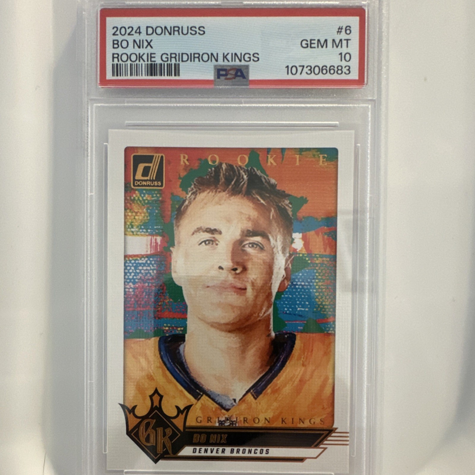 Bo Nix Panini Donruss Rookie Gridiron Kings #6 Base