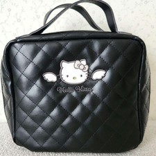 Hello Kitty Angel Quilt Makeup Pouch, Vertical Vanity Bag, Organizer, Used