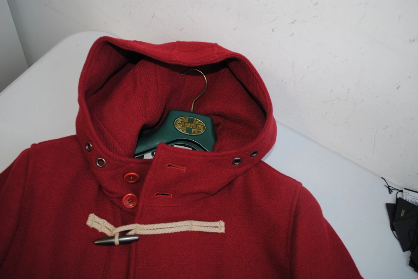 CAMPLIN ENGLISH NAVY AUTHENTIC WOOL CLOTH JACKET SIZE 46 VERY WARM - product detail image 4