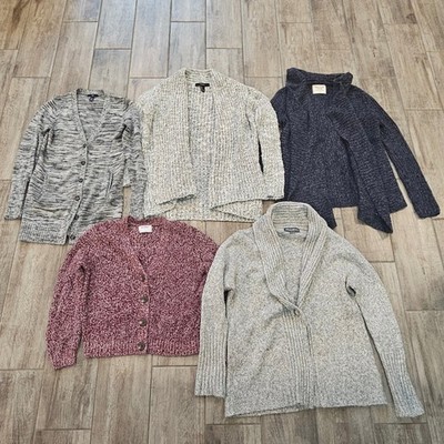 Abercrombie Gap Old Navy Eddie Bauer Cardigan Sweater Lot of 5 Size S Cabin Cozy