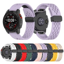 For Garmin Fenix 7S/6S/5S Pro 20MM Quick Release Magnetic Silicone Strap Band