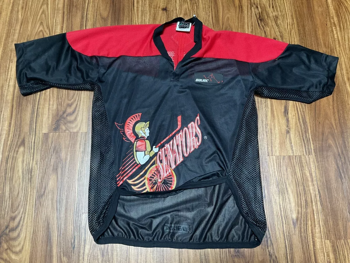 Vintage Ottawa Senators NHL Hockey Jersey Bauer Black RARE 80s 90s
