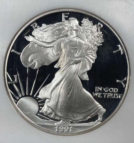 1991-S Silver Eagle ASE 1.00.NGC PR 69 UC Proof.