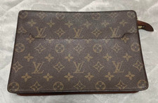Auth LOUIS VUITTON Pochette Homme M51795 Monogram Clutch Bag from Japan USED
