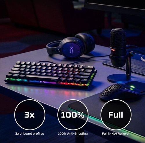 HyperX Alloy Origins 60 - Mechanical Gaming Keyboard - RED Linear - 4P5N4AA *NEW - Picture 12 of 13